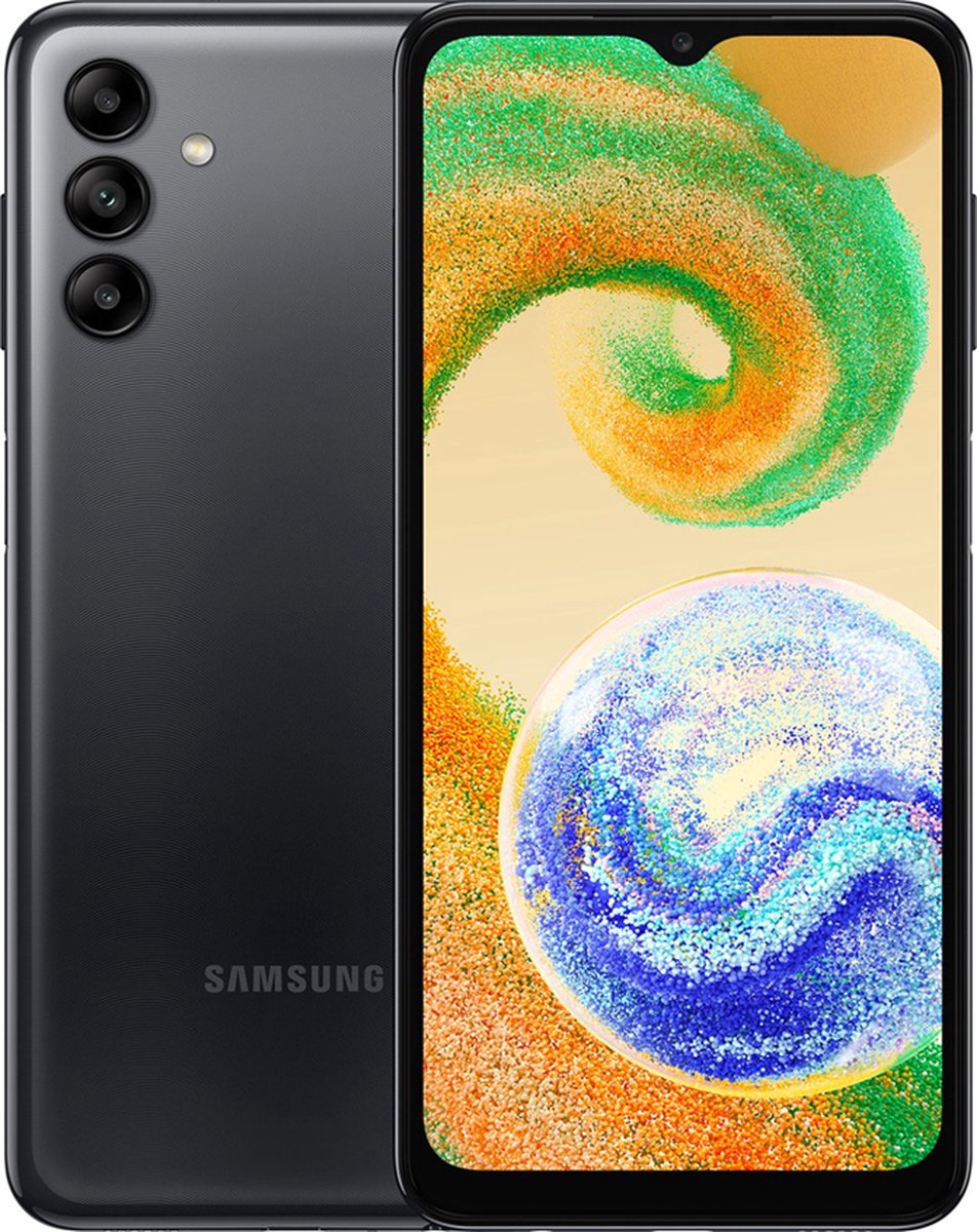 Samsung Galaxy A04s in zwart
