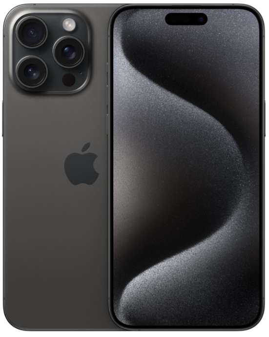 iPhone 15 Pro Max in noir