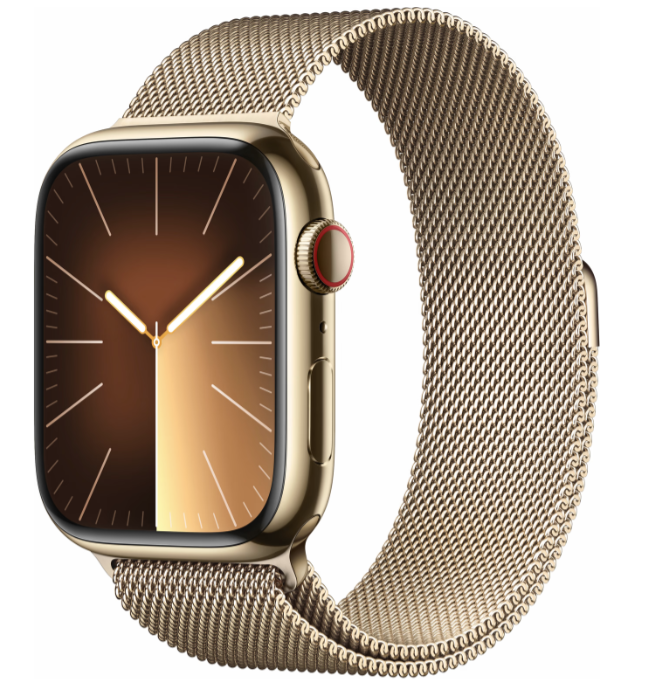 Apple Watch 9 in goud